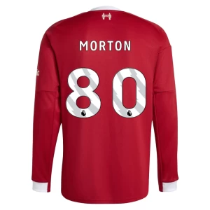 Fotbalové Dresy Liverpool FC Morton #80 2025-26 Domácí Dres Mužské Dlouhý Rukáv