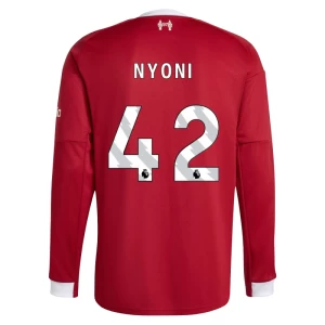 Fotbalové Dresy Liverpool FC Nyoni #42 2025-26 Domácí Dres Mužské Dlouhý Rukáv
