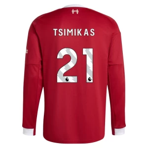 Fotbalové Dresy Liverpool FC Tsimikas #21 2025-26 Domácí Dres Mužské Dlouhý Rukáv