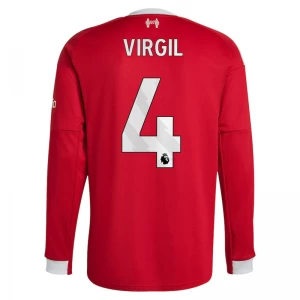 Fotbalové Dresy Liverpool FC Virgil van Dijk #4 2025-26 Domácí Dres Mužské Dlouhý Rukáv