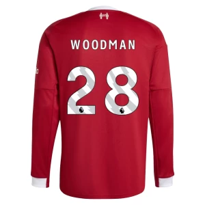 Fotbalové Dresy Liverpool FC Woodman #28 2025-26 Domácí Dres Mužské Dlouhý Rukáv