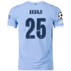 Fotbalové Dresy Manchester City Akanji #25 2025-26 Champions League Domácí Dres Mužské