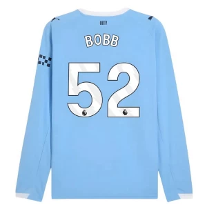 Fotbalové Dresy Manchester City Bobb #52 2025-26 Domácí Dres Mužské Dlouhý Rukáv