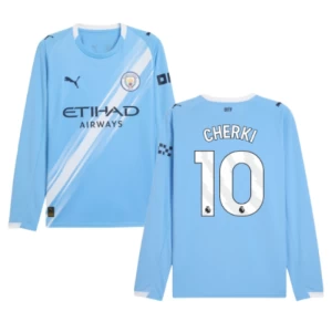 Fotbalové Dresy Manchester City Cherki #10 2025-26 Domácí Dres Mužské Dlouhý Rukáv