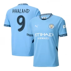 Fotbalové Dresy Manchester City Erling Haaland #9 2024-25 UCL Domácí Dres Mužské