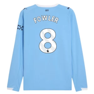 Fotbalové Dresy Manchester City Fowler #8 2025-26 Domácí Dres Mužské Dlouhý Rukáv
