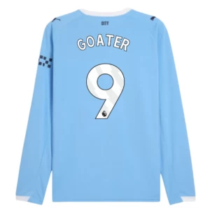 Fotbalové Dresy Manchester City Goater #9 2025-26 Domácí Dres Mužské Dlouhý Rukáv
