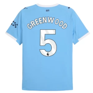 Fotbalové Dresy Manchester City Greenwood #5 2025-26 Domácí Dres Mužské