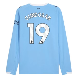Fotbalové Dresy Manchester City Gundogan #19 2025-26 Domácí Dres Mužské Dlouhý Rukáv