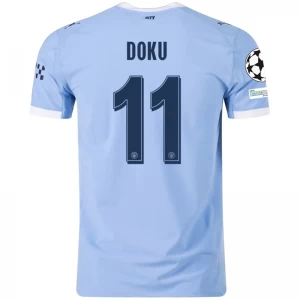 Fotbalové Dresy Manchester City Jérémy Doku #11 2025-26 Champions League Domácí Dres Mužské