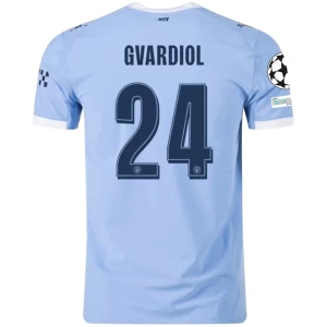 Fotbalové Dresy Manchester City Josko Gvardiol #24 2025-26 Champions League Domácí Dres Mužské