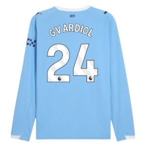 Fotbalové Dresy Manchester City Josko Gvardiol #24 2025-26 Domácí Dres Mužské Dlouhý Rukáv