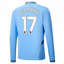 Fotbalové Dresy Manchester City Kevin De Bruyne #17 2024-25 Domácí Dres Mužské Dlouhý Rukáv