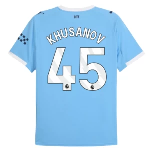 Fotbalové Dresy Manchester City Khusanov #45 2025-26 Domácí Dres Mužské