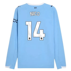 Fotbalové Dresy Manchester City Nico #14 2025-26 Domácí Dres Mužské Dlouhý Rukáv