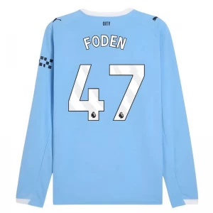Fotbalové Dresy Manchester City Phil Foden #47 2025-26 Domácí Dres Mužské Dlouhý Rukáv