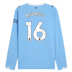 Fotbalové Dresy Manchester City Rodrigo #16 2025-26 Domácí Dres Mužské Dlouhý Rukáv