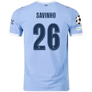 Fotbalové Dresy Manchester City Savinho #26 2025-26 Champions League Domácí Dres Mužské