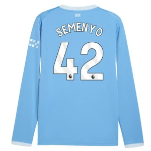 Fotbalové Dresy Manchester City Semenyo #42 2026-27 Domácí Dres Mužské Dlouhý Rukáv