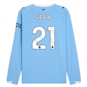 Fotbalové Dresy Manchester City Silva #21 2025-26 Domácí Dres Mužské Dlouhý Rukáv