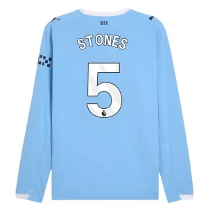 Fotbalové Dresy Manchester City Stones #5 2025-26 Domácí Dres Mužské Dlouhý Rukáv
