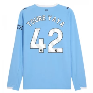 Fotbalové Dresy Manchester City Toure Yaya #42 2025-26 Domácí Dres Mužské Dlouhý Rukáv