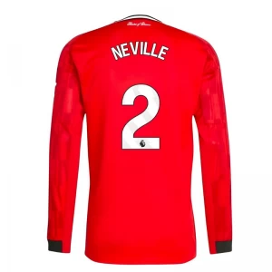 Fotbalové Dresy Manchester United Neville #2 2025-26 Domácí Dres Mužské Dlouhý Rukáv
