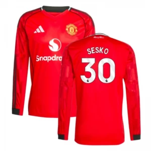 Fotbalové Dresy Manchester United Sesko #30 2025-26 Domácí Dres Mužské Dlouhý Rukáv