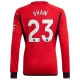 Fotbalové Dresy Manchester United Shaw #23 2023-24 Domácí Dres Mužské Dlouhý Rukáv