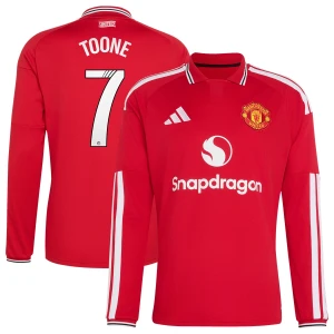 Fotbalové Dresy Manchester United WSL Toone #7 2026-27 Domácí Dres Mužské Dlouhý Rukáv