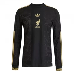 Fotbalové Dresy Mexiko 2025 Black Gold Cup Třetí Dres Mužské Dlouhý Rukáv