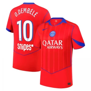 Fotbalové Dresy O.Dembele #10 Paris Saint-Germain PSG 2025-26 Třetí Dres Mužské