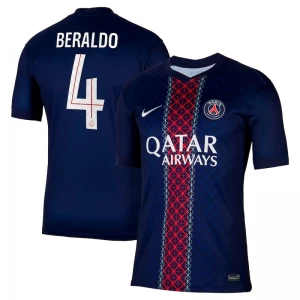 Fotbalové Dresy Paris Saint-Germain PSG Beraldo #4 2025-26 Cup Domácí Dres Mužské