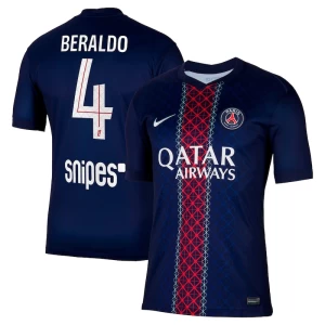 Fotbalové Dresy Paris Saint-Germain PSG Beraldo #4 2025-26 Domácí Dres Mužské