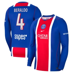 Fotbalové Dresy Paris Saint-Germain PSG Beraldo #4 2026-27 Domácí Dres Mužské Dlouhý Rukáv