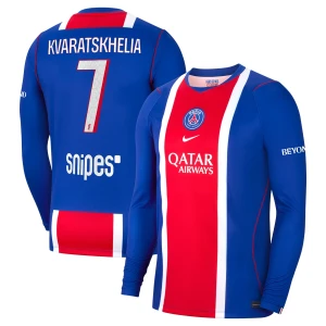 Fotbalové Dresy Paris Saint-Germain PSG Khvicha Kvaratskhelia #7 2026-27 Domácí Dres Mužské Dlouhý Rukáv