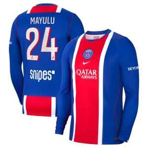 Fotbalové Dresy Paris Saint-Germain PSG Mayulu #24 2026-27 Domácí Dres Mužské Dlouhý Rukáv