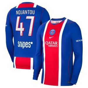 Fotbalové Dresy Paris Saint-Germain PSG Ndjantou #47 2026-27 Domácí Dres Mužské Dlouhý Rukáv