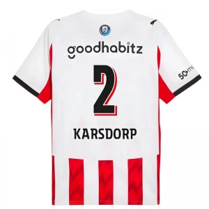 Fotbalové Dresy PSV Eindhoven Karsdorp #2 2025-26 Domácí Dres Mužské