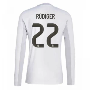 Fotbalové Dresy Real Madrid Antonio Rudiger #22 2025-26 Domácí Dres Mužské Dlouhý Rukáv