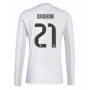 Fotbalové Dresy Real Madrid Brahim #21 2025-26 Domácí Dres Mužské Dlouhý Rukáv