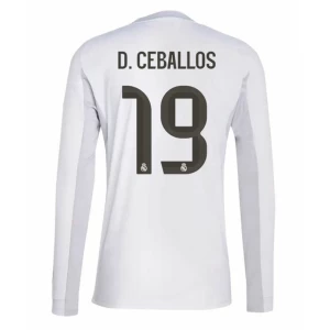 Fotbalové Dresy Real Madrid D. Ceballos #19 2025-26 Domácí Dres Mužské Dlouhý Rukáv