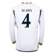 Fotbalové Dresy Real Madrid David Alaba #4 2023-24 Domácí Dres Mužské Dlouhý Rukáv
