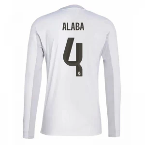 Fotbalové Dresy Real Madrid David Alaba #4 2025-26 Domácí Dres Mužské Dlouhý Rukáv