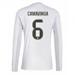 Fotbalové Dresy Real Madrid Eduardo Camavinga #6 2025-26 Domácí Dres Mužské Dlouhý Rukáv