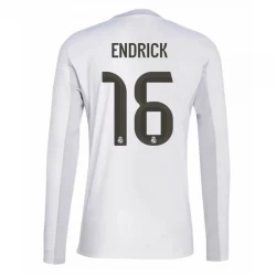 Fotbalové Dresy Real Madrid Endrick #16 2025-26 Domácí Dres Mužské Dlouhý Rukáv