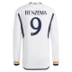 Fotbalové Dresy Real Madrid Karim Benzema #9 2023-24 Domácí Dres Mužské Dlouhý Rukáv