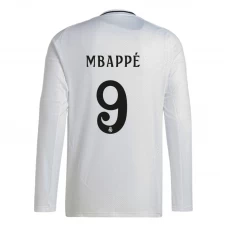 Fotbalové Dresy Real Madrid Mbappe #9 2024-25 Domácí Dres Mužské Dlouhý Rukáv