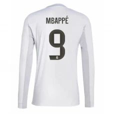 Fotbalové Dresy Real Madrid Mbappe #9 2025-26 Domácí Dres Mužské Dlouhý Rukáv