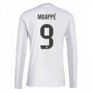 Fotbalové Dresy Real Madrid Mbappe #9 2025-26 Domácí Dres Mužské Dlouhý Rukáv